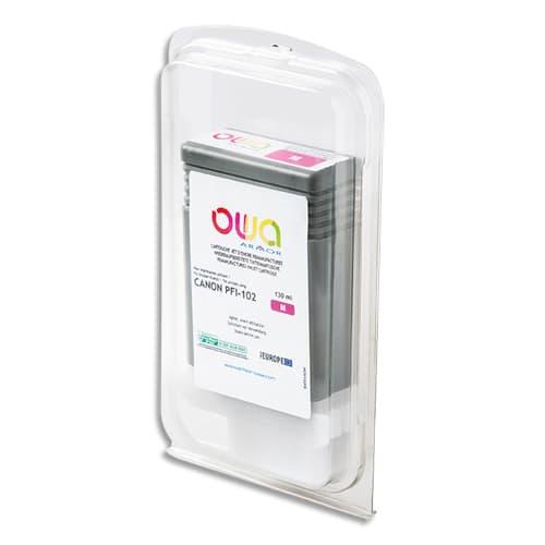 Owa cartouche compatible jet d'encre remanufacturée magenta canon pfi-102 / 0897b001 b45514ow_0
