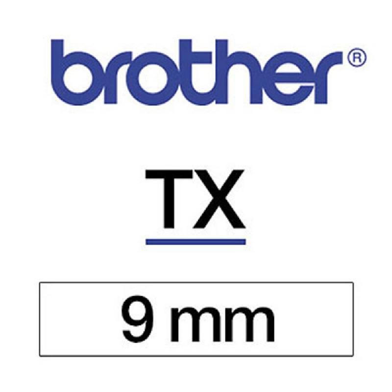 P-TOUCH RUBAN TITREUSE BROTHER - TX - ÉCRITURE NOIR / FOND BLANC - 9 MM X 15 M - MODÈLE TX221