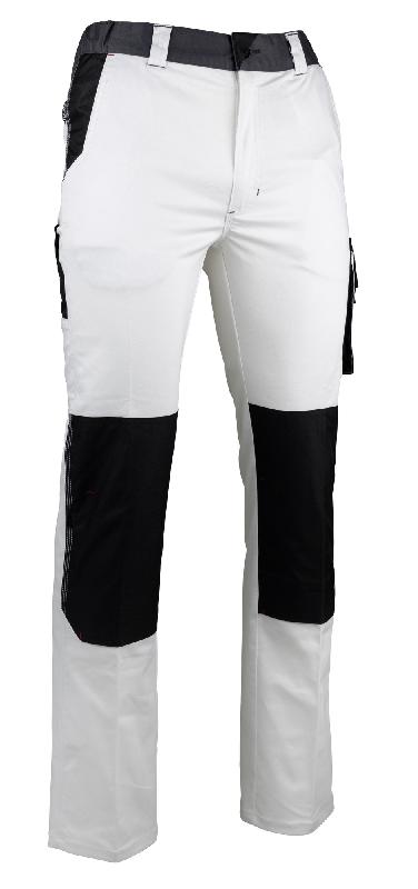 PANTALON DE TRAVAIL VAISSEAU MULTIPOCHES BLANC/GRIS T50 - LMA LEBEURRE - 1850-T50