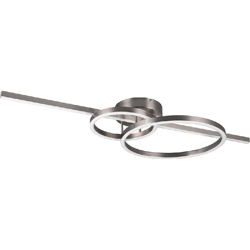 Plafonnier LED 54W 6300lm dimmable avec télécommande, nickel mat - Trio - Montilla - argenté métal 4017807574760_0