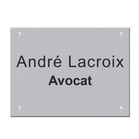 PLAQUE SIGNALÉTIQUE PERSONNALISABLE ACRYLIQUE - 30 X 20 CM META-PLAST JUSQU'À 2 LIGNES