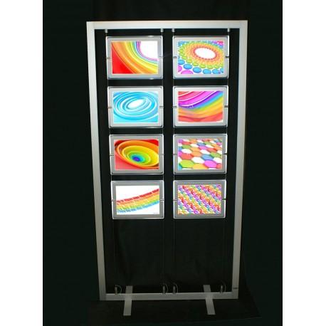 Porte-affiche LED - Cadre auto-portant en aluminium anodisé sur mesure_0