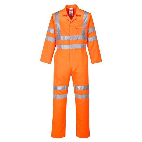 PORTWEST RT42 COMBINAISON DE SERVICE EN POLYCOTON HAUTE-VISIBILITÉ ORANGE - TAILLE 4XL - STANDARD