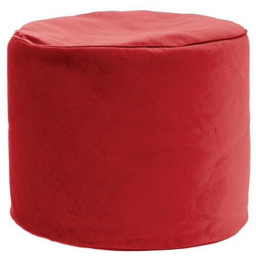 POUF ROND MARILYN VELVET ROUGE SCARLET - JUMBO BAG