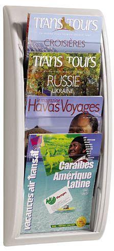 PRÉSENTOIR MURAL QUICK FIT 4 CASES A4 ALUMINIUM