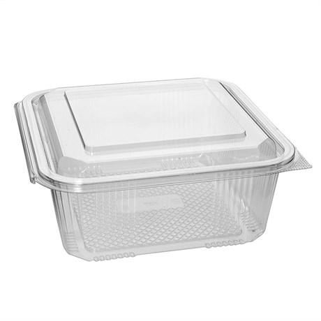 RÉCIPIENT PÂTISSERIE + COUVERCLE 1750 ML 20X20X8.6 CM TRANSPARENT (VENDU PAR 300)