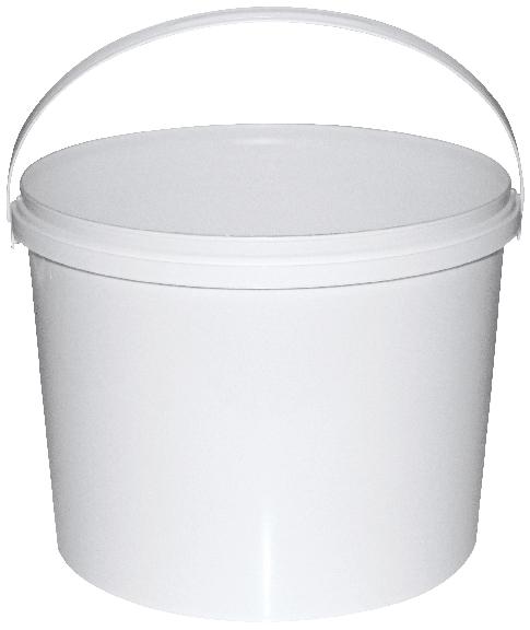 SEAU PLASTIQUE 12,5 L BLANC AVEC ANSE PLASTIQUE - MANUTAN COLLECTIVITÉS