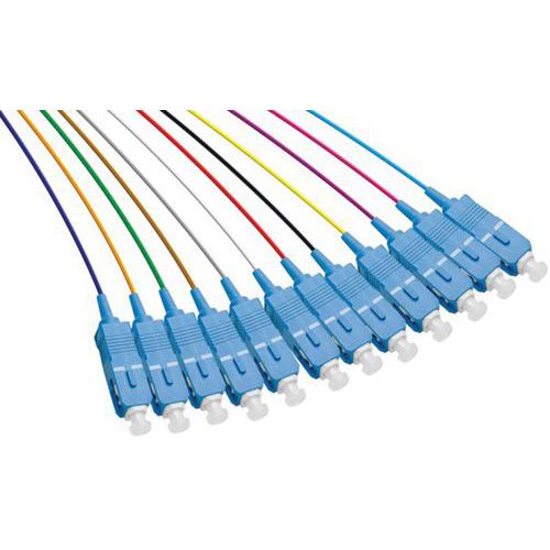 SET DE 12 CONNECTEURS PANACHÉS PIGTAIL OM3 SC/UPC LSOH - 2M - CUC