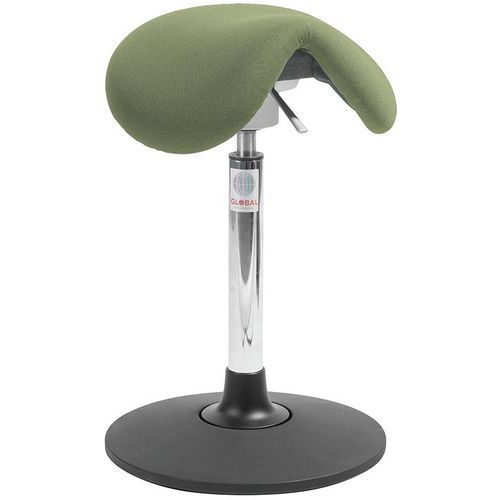 SIÈGE MINI SWAY FLEXMATIC - TISSU CURA - BAS - VERT/JAUNE - GLOBAL PROFESSIONAL SEATING
