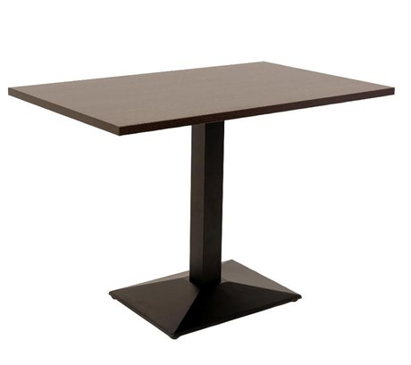 TABLE DE RESTAURANT LAMIDUR WENGÉ ET NOIR 110 X 68 CM