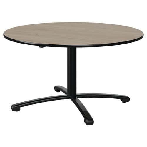 TABLE MALIBU Ø 120 T4 PC STR ANTIB CHÊNE 1146/NOIR NOIR 9005