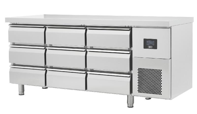 Table réfrigérée inox 9 tiroirs 457 l négative - OZ6PTN_0