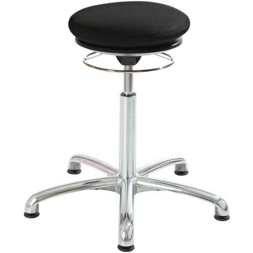 TABOURET PILATES VÉRIN À GAZ-BAS 3D NOIR BASE ALUMINIUM - GLOBAL PROFESSIONAL SEATING