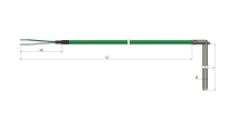 Thermocouple tubulaire coudé avec fixation - TT30 - Type K, N, J, T, E, R, S, B_0