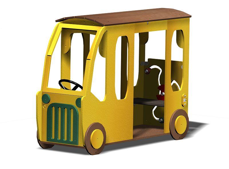 Structure pour aire de jeux - Transport minibus PE gamme microparc MB01PE - Âge 1 à 7 ans - Capacité 6 enfants_0