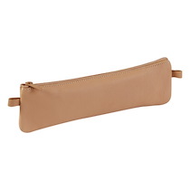 TROUSSE PLATE, CUIR NATUREL - LOT DE 3