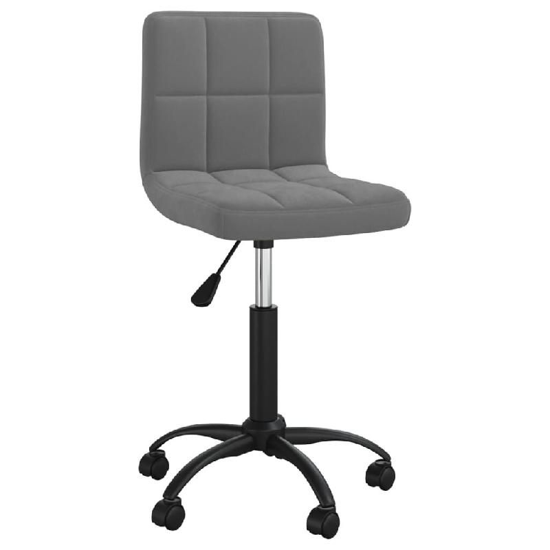 VidaXL Chaise pivotante à manger Gris foncé Velours Modèle Orion Office Élégance - 3087597_0