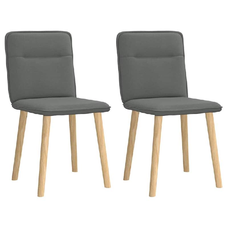 VidaXL Chaises à manger lot de 2 gris foncé tissu Modèle Floriane Royale - 4101221_0