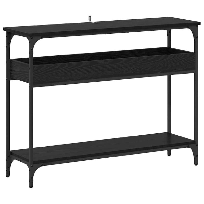 VidaXL Table console Chêne noir 100 x 29 x 75 cm Bois d'ingénierie Modèle Flex Minimal - 883524_0