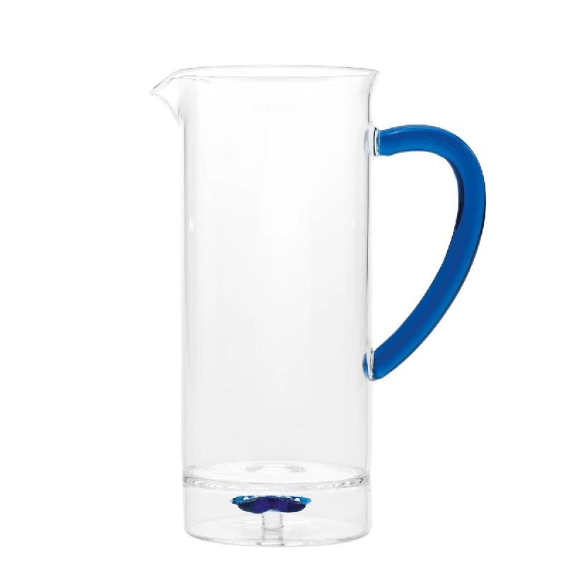 Zafferano Carafe Haute Teca Mare En Verre Borosilicaté Soufflé À La Main, Décor Étoile De Mer, Design Élégant Pour Boissons Et Table, Haute Ré_0