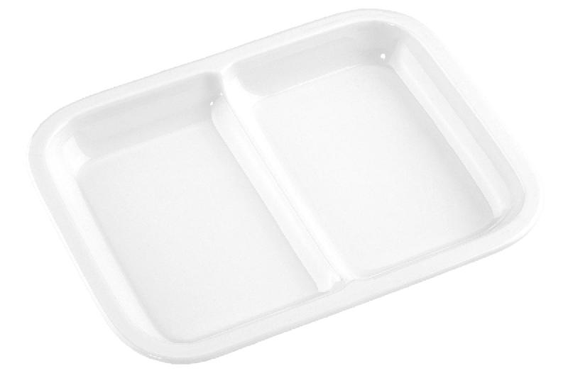 ASSIETTE À COMPARTIMENTS RECTANGULAIRE BLANC PORCELAINE 28X21,5 CM REGITHERMIE PILLIVUYT
