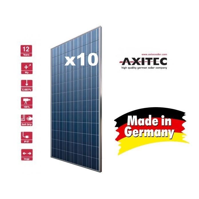 6 panneaux solaires Axitec 270W polycristallins - référence 101 - haute efficacité et certifications TÜV_0