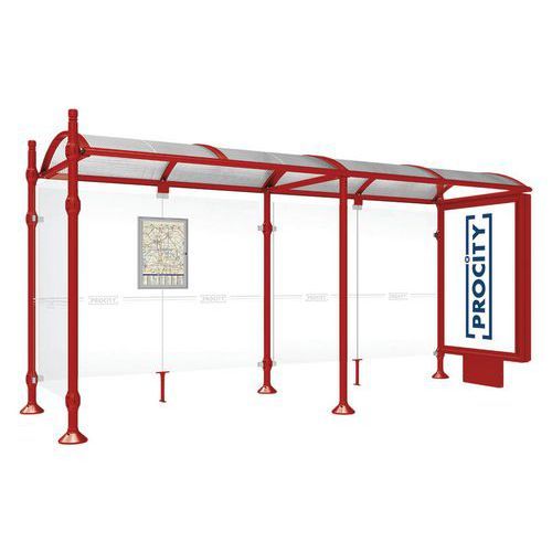 ABRI BUS PROVINCE 5 M CAISSON 1 BARDAGE CITY ROUGE 3004 - PROCITY