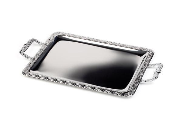 APS Plateau de service Mieux Servi en acier inox, rectangulaire avec anses, 54x31 cm, brillant - argenté inox 4004133000827_0