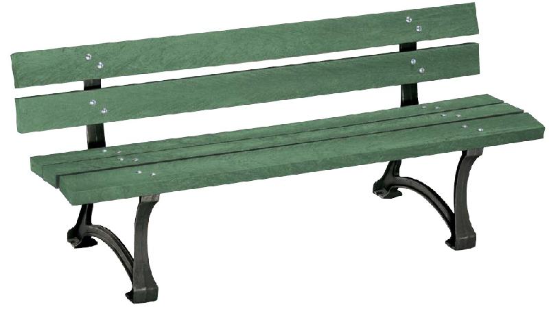Banc public en matière plastique recyclé - Modèle 