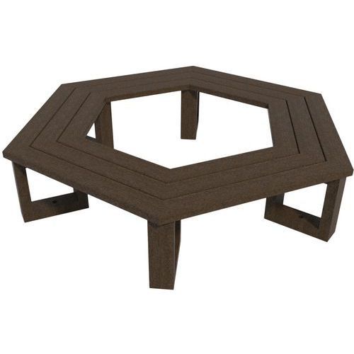 BANQUETTE ESCAPADE JUNIOR PRIMAIRE HEXAGONALE - MARRON/MARRON - ESPACE URBAIN