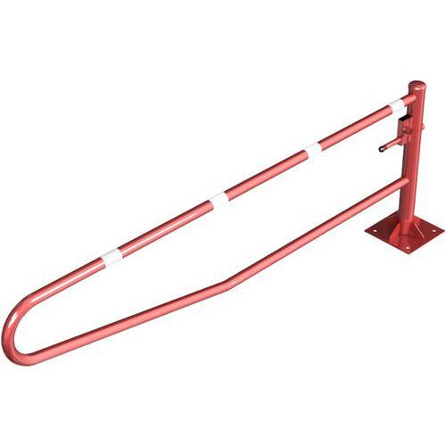 BARRIÈRE PIVOTANTE À CHEVILLER BLOCAGE-ROUGE/BLANC-3000MM - SCHAKE
