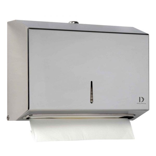 Mini-distributeur d'essuie-mains en acier inoxydable Dolphin Solutions - BC918 / BC918B - Finitions satinée et poli miroir_0