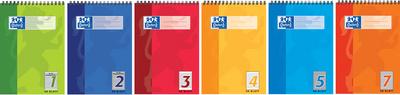 BLOC SCOLAIRE A5 AVEC EN-TÊTE EN SPIRALE, LINÉATUR 2 - LOT DE 10