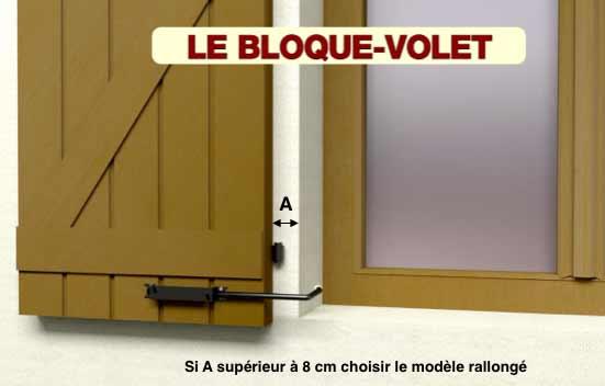 BLOQUE VOLET LONG BLANC - GAUCHE POUR VOLET ALU