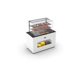 Buffet Réfrigéré Série Vision - avec Vitrine Supérieur Cuve Froid 150 mm - Sayl - 0605848756524_0
