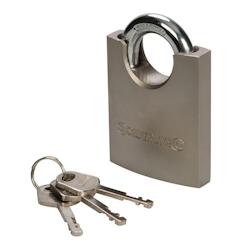 Cadenas en Acier à Anse Protégée 60 mm – Sécurisé et Durable – Protection Optimale pour Vos Biens - Silverline - gris 5060012965402_0