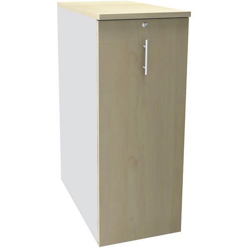CAISSON TOWER H114 3 TAB. 1DS BLANC/ÉRABLE - SIMMOB