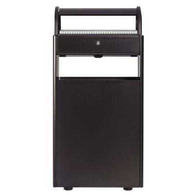 Cendrier poubelle sur pied gris - acier et aluminium anti-UV - grille inox AISI 304 - Rossignol 56448_0