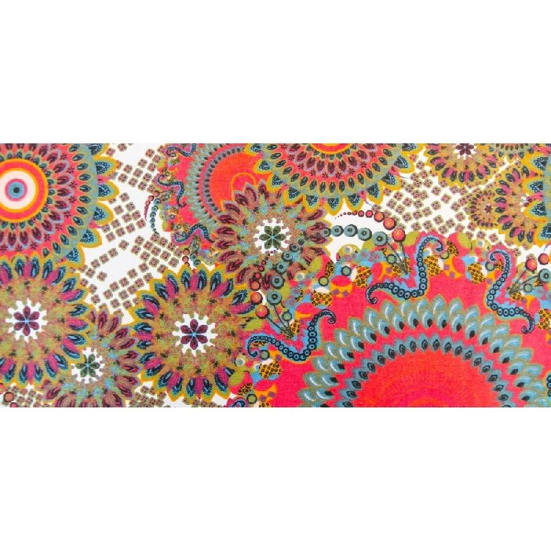 Chemin de table lin roue paon 28cm x 3m_0