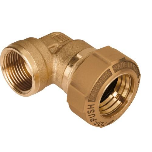 COUDE 90° POUR TUBE PE - SERRAGE EXTÉRIEUR - F3/4