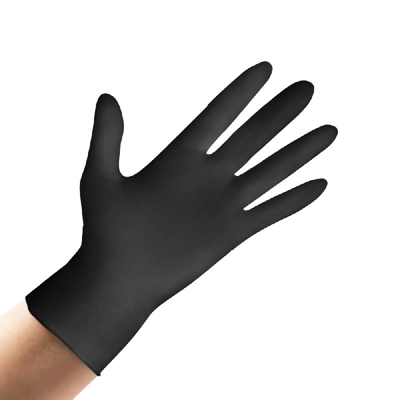 ETERNASOLID Gants jetables Vitrile NOIR, 100 pièces taille XL, qualité alimentaire et non poudrés - XL noir 61726XL_0