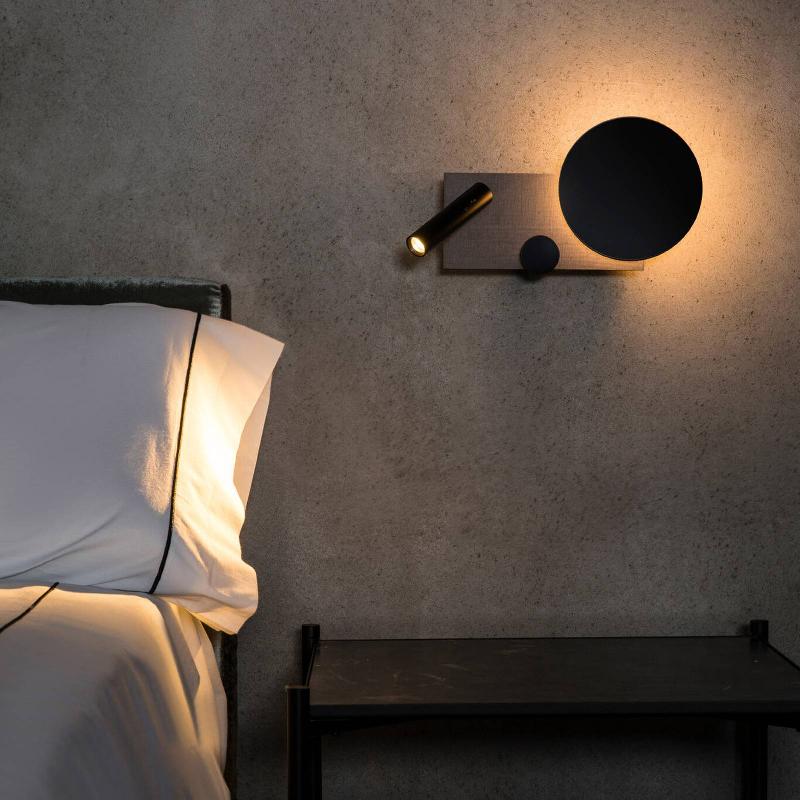 FARO BARCELONA APPLIQUE LED TRÈFLE, GRISE, VARIANTE DROITE