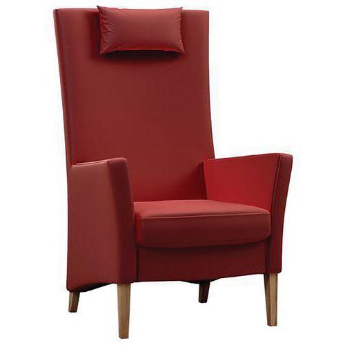 FAUTEUIL MANHATTAN DOSSIER HAUT ENDUIT PVC GINKO GROSEILLE - MOBITEC