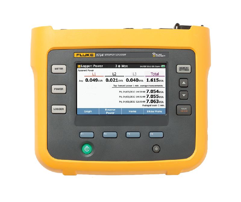 FLUKE-1734/EUS | Enregistreur de qualité d' énergie triphasé 4U3I, version Europe et US, avec Fluke Connect_0