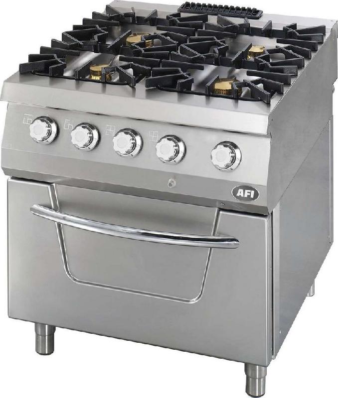 Fourneau gaz sur four électrique triphasé - 4 feux - 800x900x850 mm - PF4G9FE80LP_0