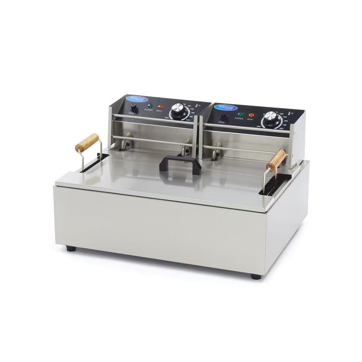 Friteuse Professionnelle 15 L - 3 kg de Frites/Beignets Double Chauffage - Maxima_0