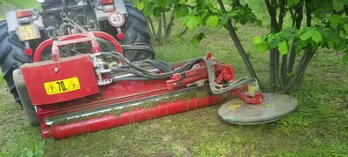 G500/G800 Broyeur Forestier - Roue Coupe Herbe avec Couteaux Axe Vertical - Dragone Web_0