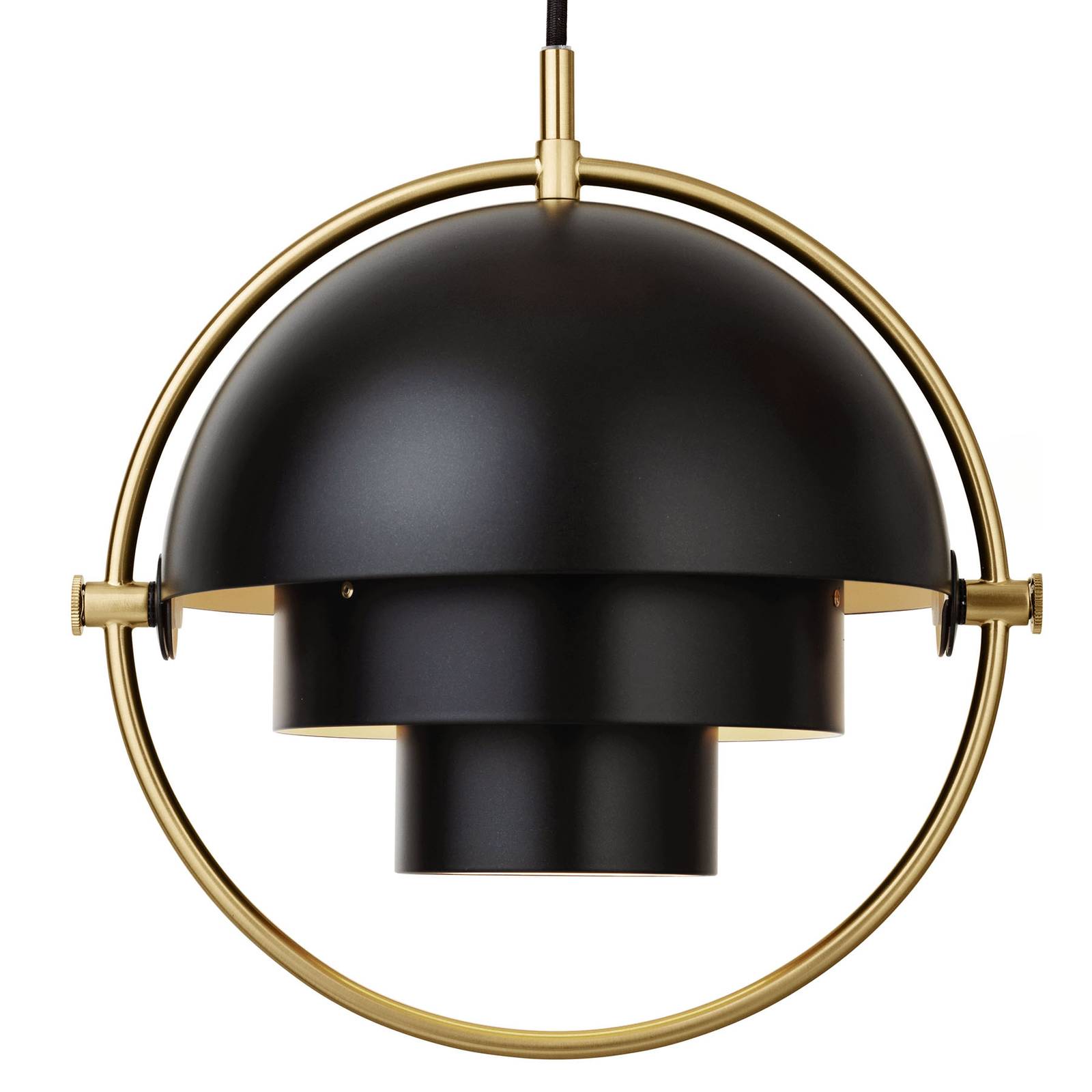 GUBI SUSPENSION MULTI-LITE, Ø 27 CM, LAITON/NOIR