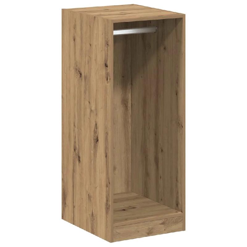 Helloshop26 - Armoire moderne espace de rangement intérieur 41 x 48 x 102 cm avec 3 étagères design épuré en bois chêne artisanal 02_0052522 - B_0