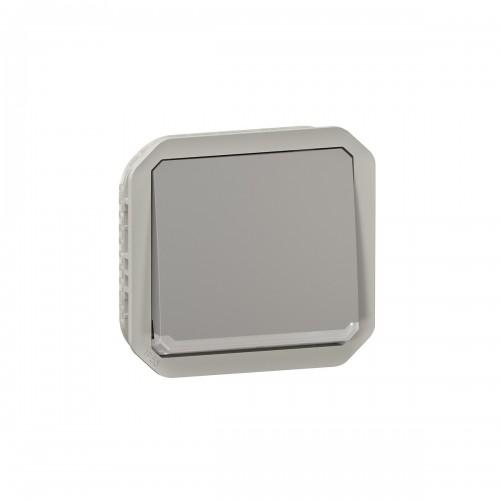 INTERRUPTEUR OU VV LUMINEUX COMPOSABLE - ÉTANCHE - AVEC ENJOLIVEUR - GRIS - PLEXO LEGRAND